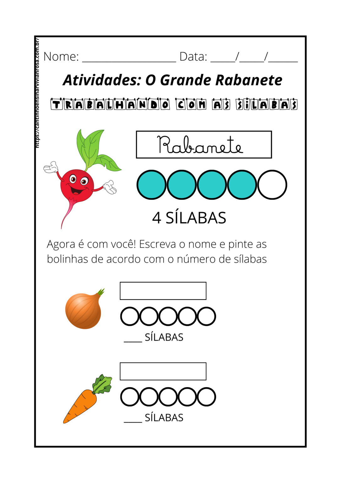 Sequência Didática O grande rabanete Tatiana Belink Cantinho Ensinar