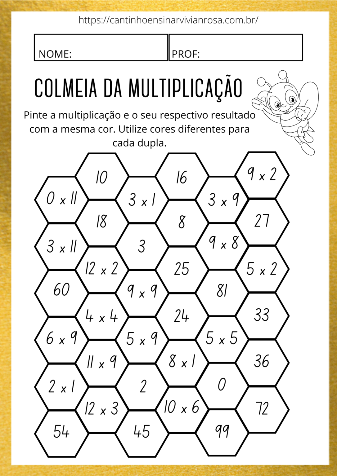 Atividades De Multiplica O Prontas Para Impress O Cantinho Ensinar