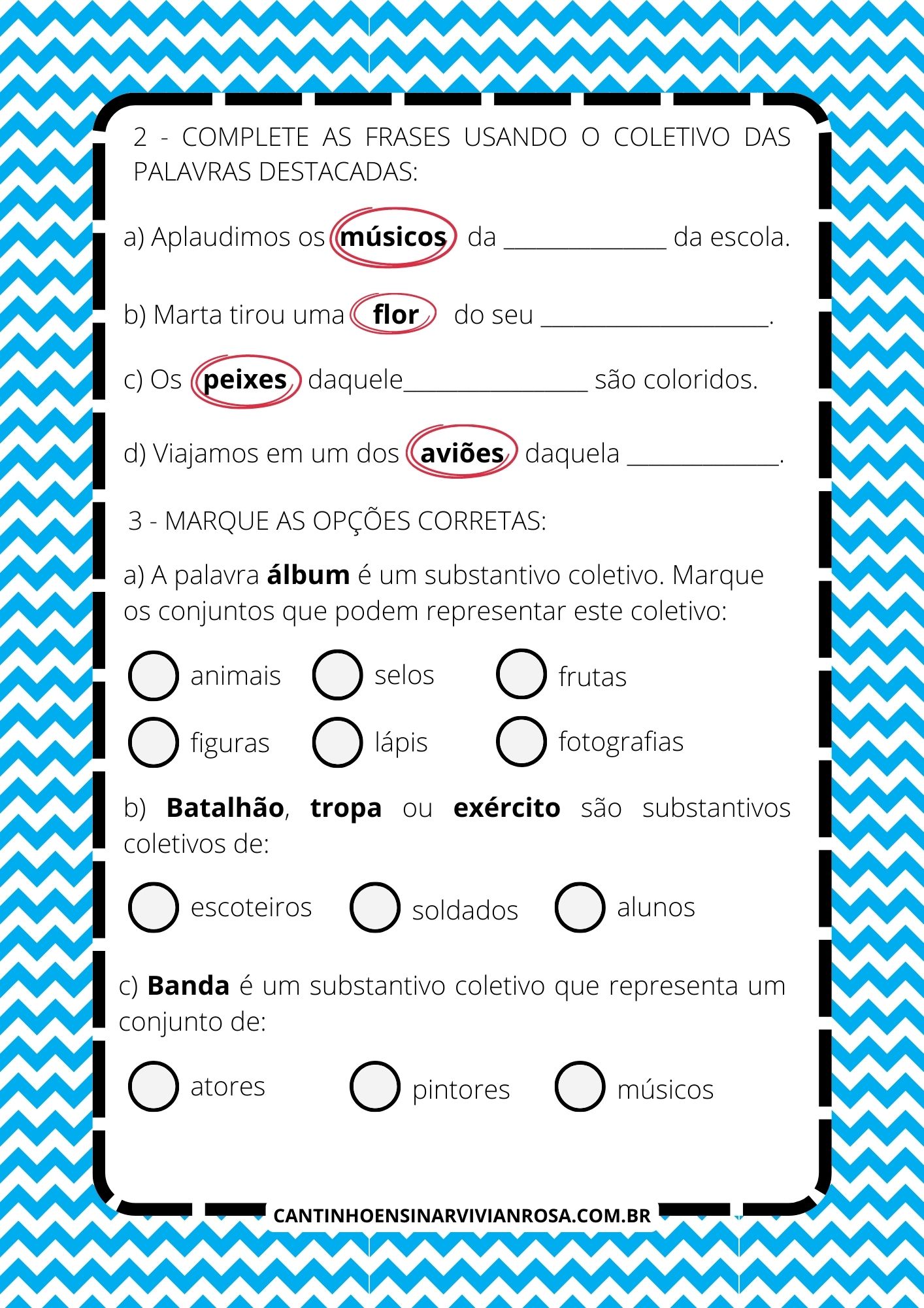 Apostila Atividades Sobre Substantivos Cantinho Ensinar