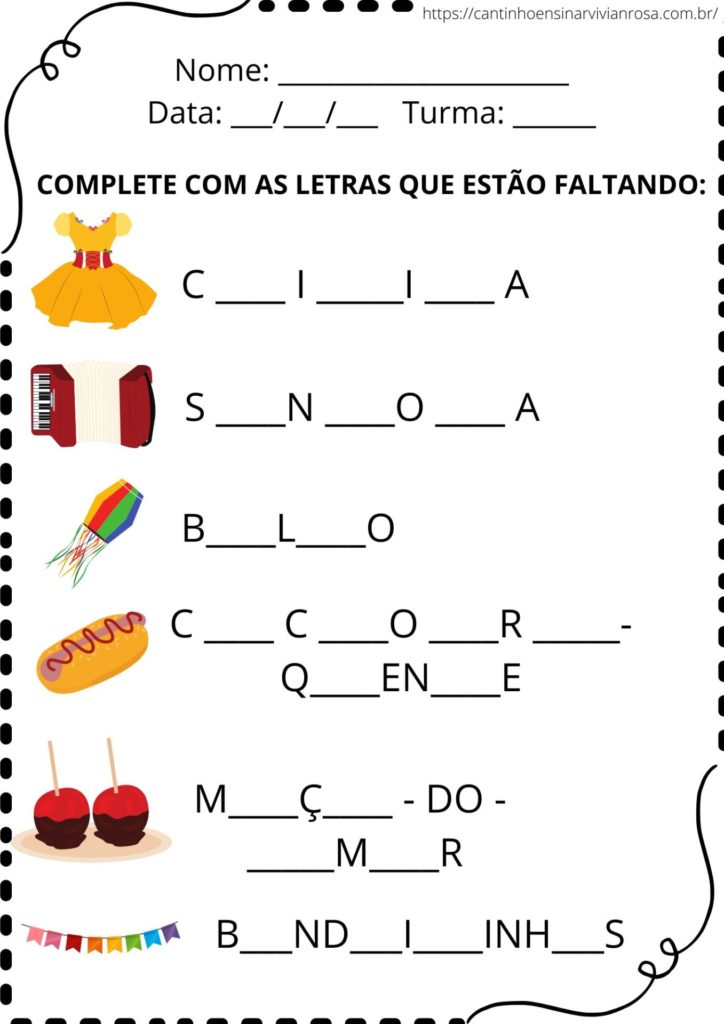 Arquivos jogo das sílabas das imagens - Página 4 de 4 - Atividades para a  Educação Infantil - Cantinho do Saber