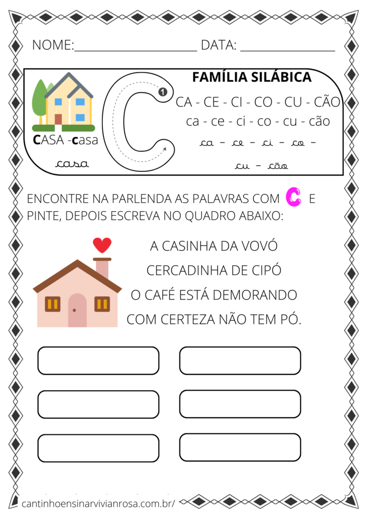 Turma Bacana: Família Silábica CRA CRE CRI  Atividades com alfabeto  pré-escolar, Atividades alfabetização e letramento, Alfabetização e  letramento
