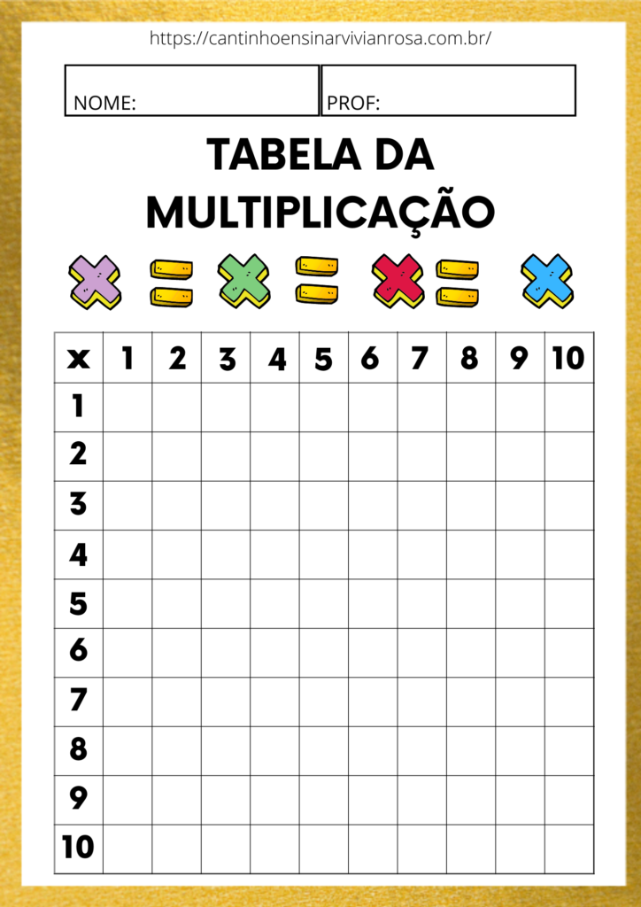tabela da multiplicação tabuada