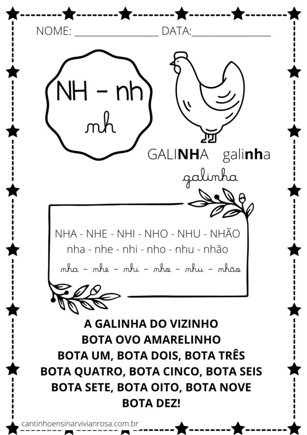 Atividades Com NH - Sílabas Complexas Para Alfabetização - Cantinho Ensinar