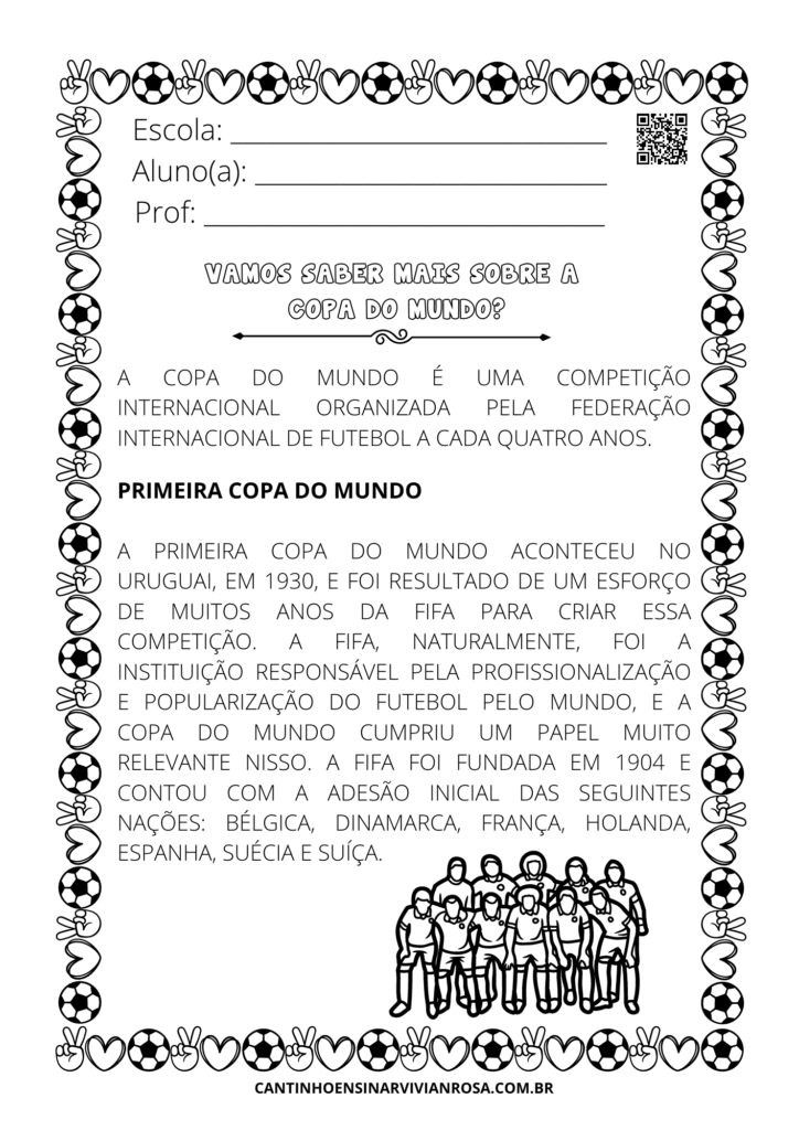 Atividade Copa do Mundo Texto e Interpretação Música