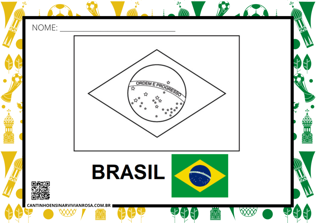 Álbum das Bandeiras para Colorir: Copa 2022 - Cantinho Ensinar