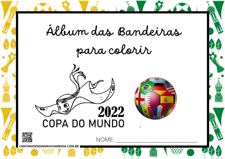 Álbum Das Bandeiras Para Colorir Copa 2022 Cantinho Ensinar 3085