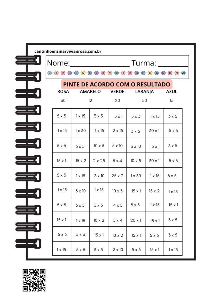 Só Continhas: 4 Operações  Matemática, Loteria, Lista de palavras