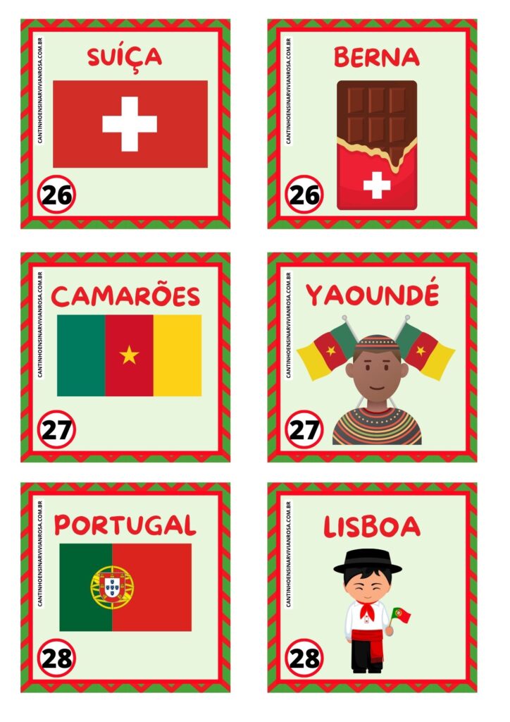 Bandeiras dos países da Copa: divirta-se com um jogo da memória