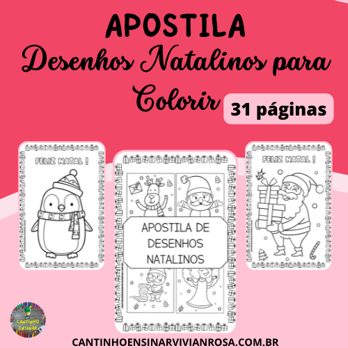 ATIVIDADE PRONTA - COLORIR NATAL - A Arte de Ensinar e Aprender