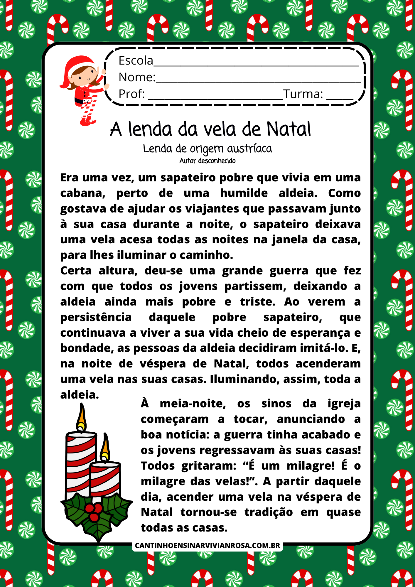 CONTOS DE NATAL COM ATIVIDADES - Cantinho Ensinar