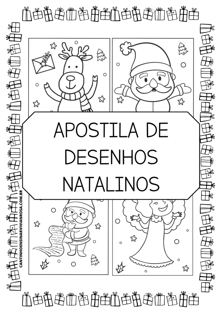 APOSTILA DE DESENHOS NATALINOS PARA COLORIR - Cantinho Ensinar