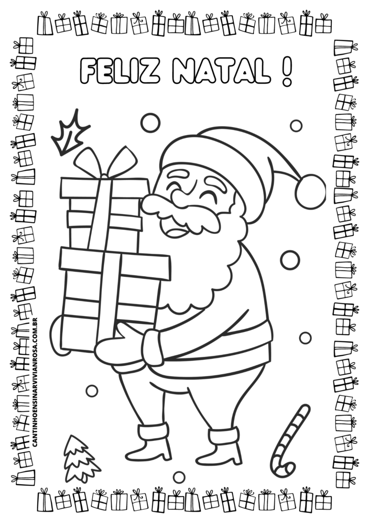 Feliz Natal Para Colorir - Desenhos Para Colorir