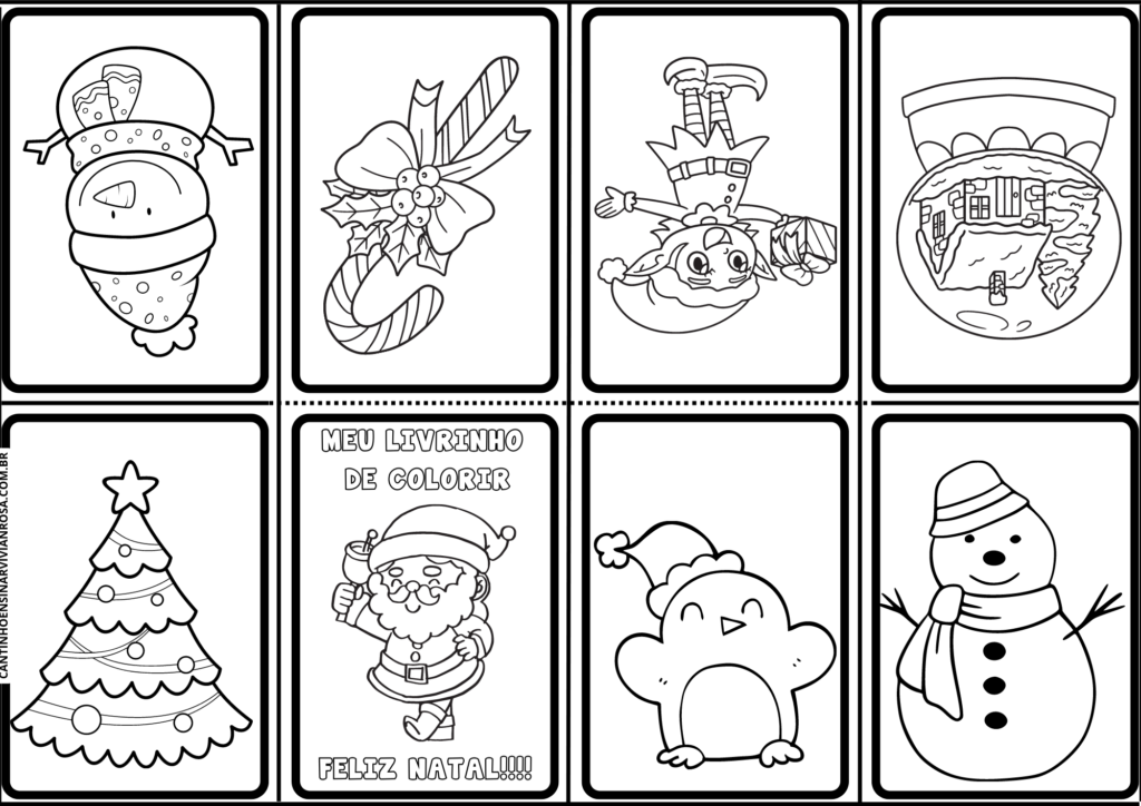 Desenhos para colorir de Natal gratuitos para crianças - Natal