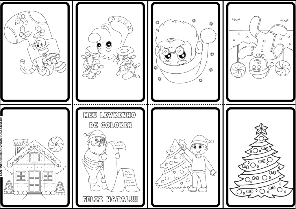 Desenhos para colorir de Natal gratuitos para crianças - Natal