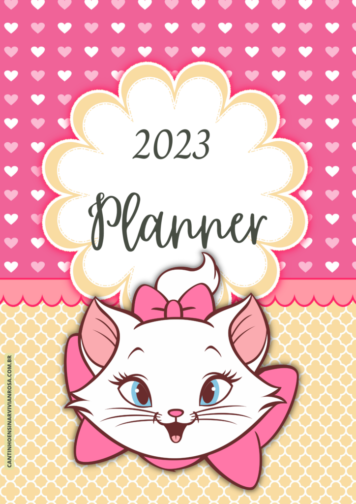 PLANNER 2023 GATINHA MARIE PARA PROFESSORES - Cantinho Ensinar