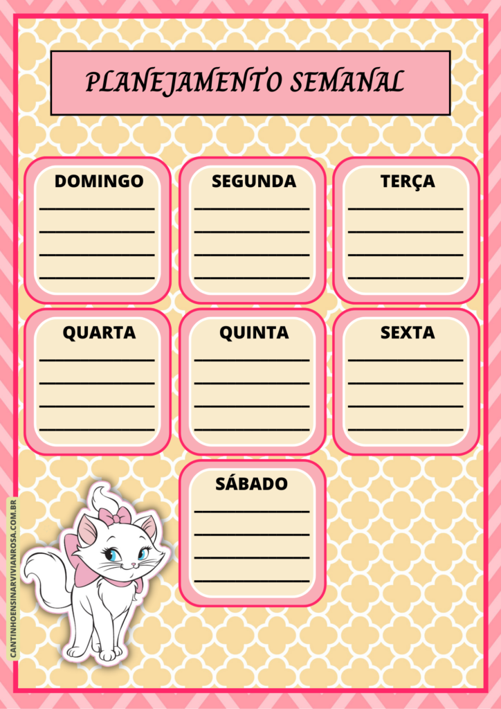 PLANNER 2023 GATINHA MARIE PARA PROFESSORES - Cantinho Ensinar