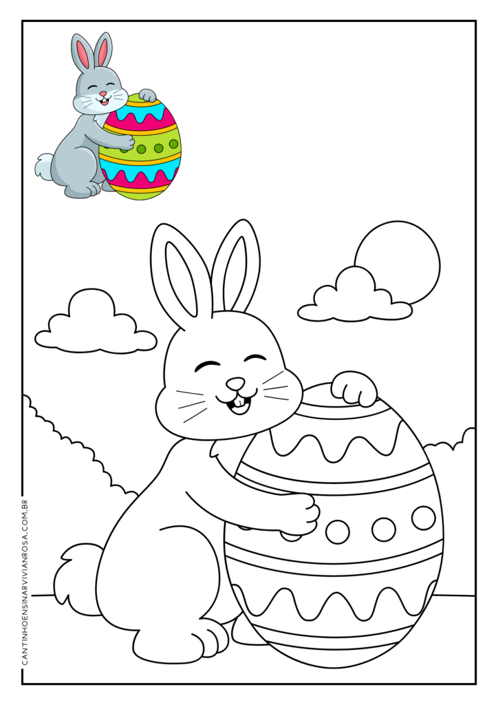 DESENHO PARA COLORIR DA PÁSCOA - Atividades para a Educação Infantil -  Cantinho do Saber