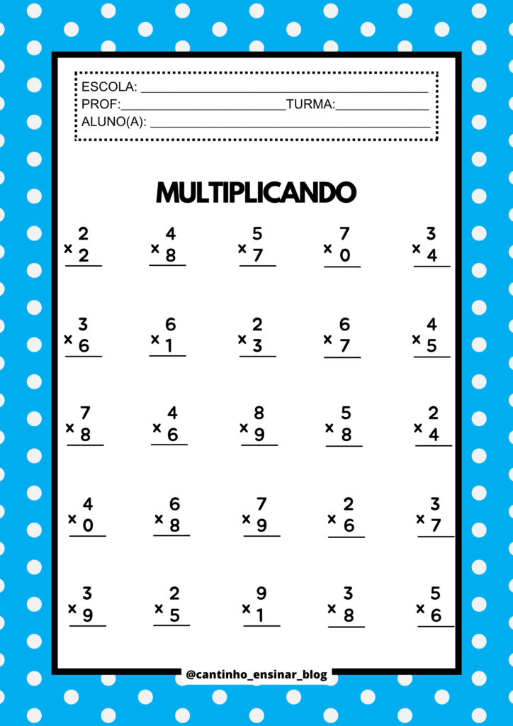 37 Atividades Educativas de Multiplicação  Atividades de multiplicação,  Matemática, Atividade multiplicação