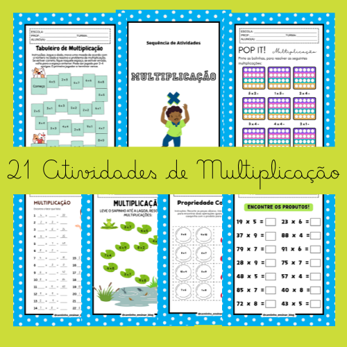 37 Atividades Educativas de Multiplicação  Atividades de multiplicação,  Matemática, Atividade multiplicação