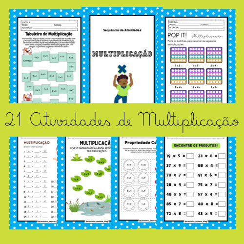 Tabuadas de Parede para Impressão - MULTIPLICAÇÃO do 0 ao 10 - Cantinho  Ensinar